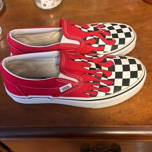 Ⓜ️!!SOLD!!Ⓜ️ Red and black flame vans